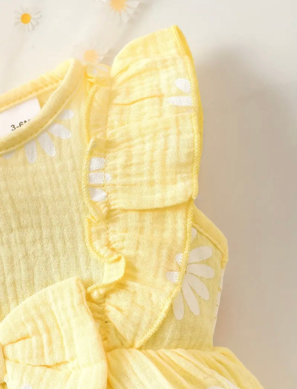 Yellow Daisy Print Dress with Matching Headband