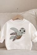 Cute Sea Turtle Sweatshirt - White