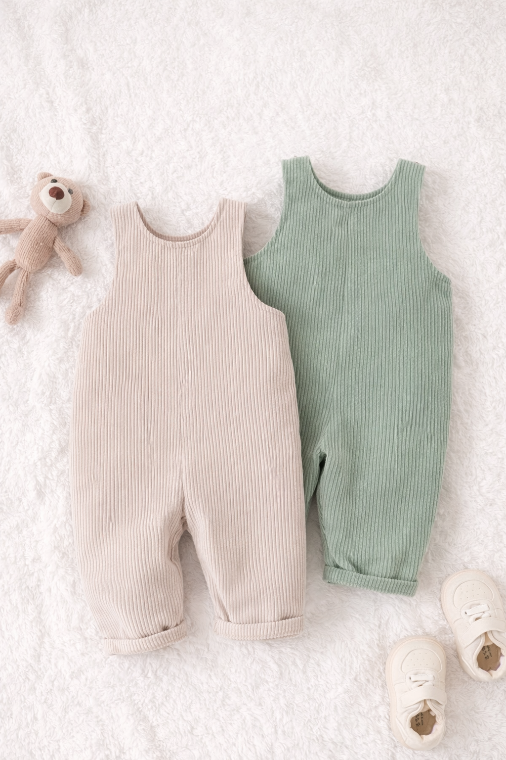Corduroy Teddy Bear Dungarees (Pack of 2)
