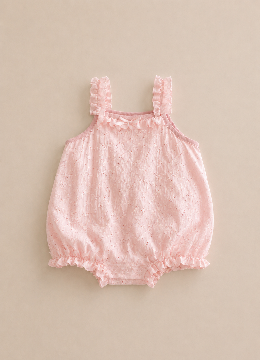 Vintage Eyelet Lace Baby Romper