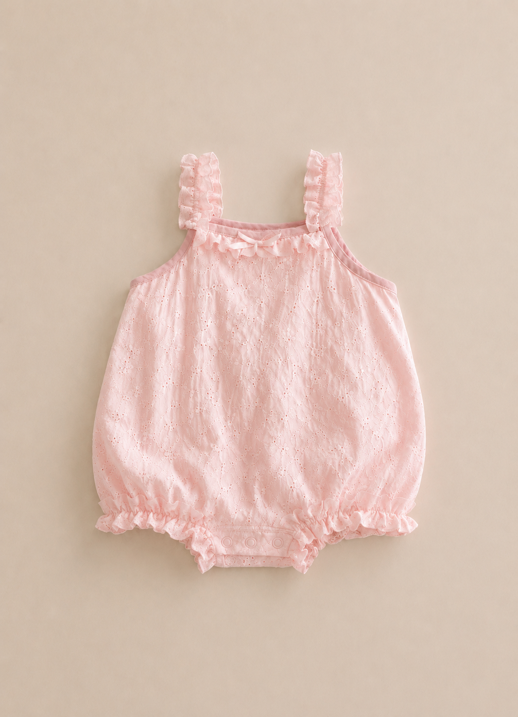 Vintage Eyelet Lace Baby Romper