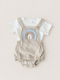 Neutral Rainbow Romper Set
