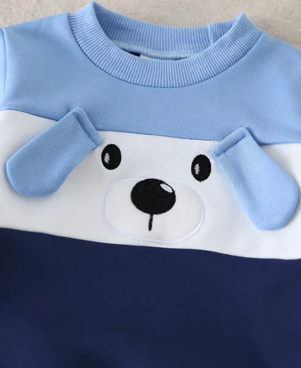 Blue Colour Block Sweatshirt