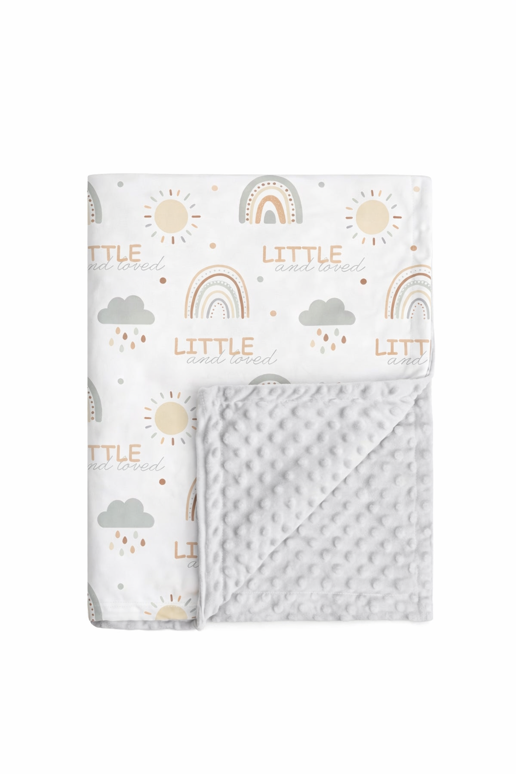 “Little and Loved” Floral Minky Blanket - Pink