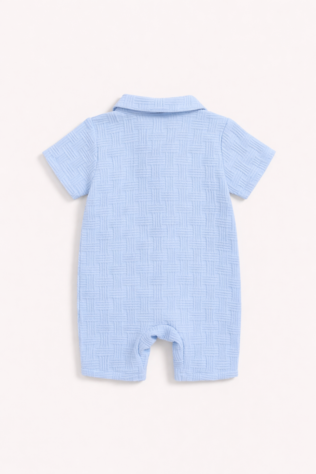Sky Blue Button-Up Romper