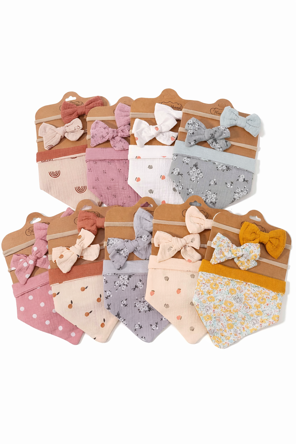 Floral Bib & Bow Set
