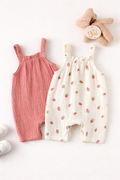 Strawberry Print Romper Set