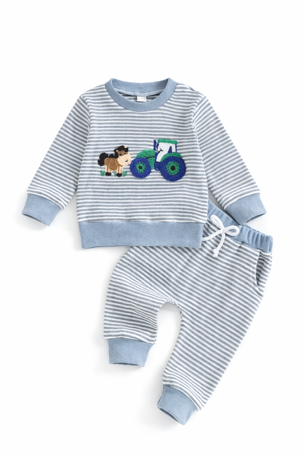 Striped Farm Tractor Lounge Set – 2 Piece Outfit