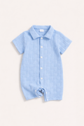 Sky Blue Button-Up Romper