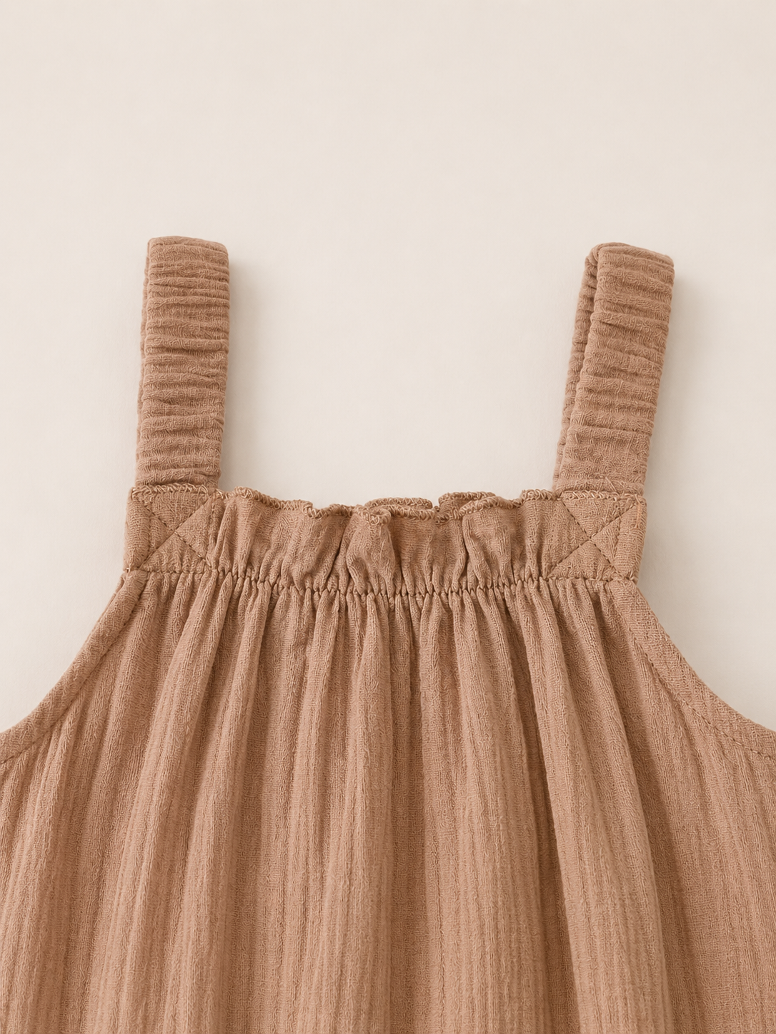 Neutral Muslin Romper 2-Pack – Beige & Floral