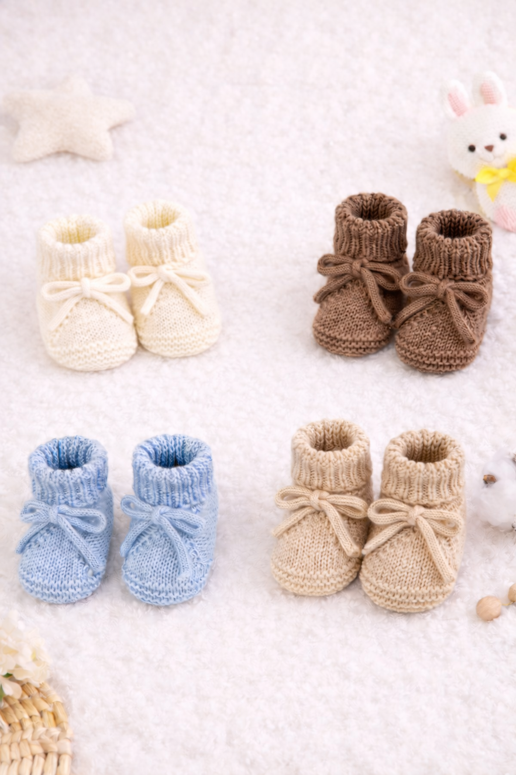 Classic Knit Baby Booties