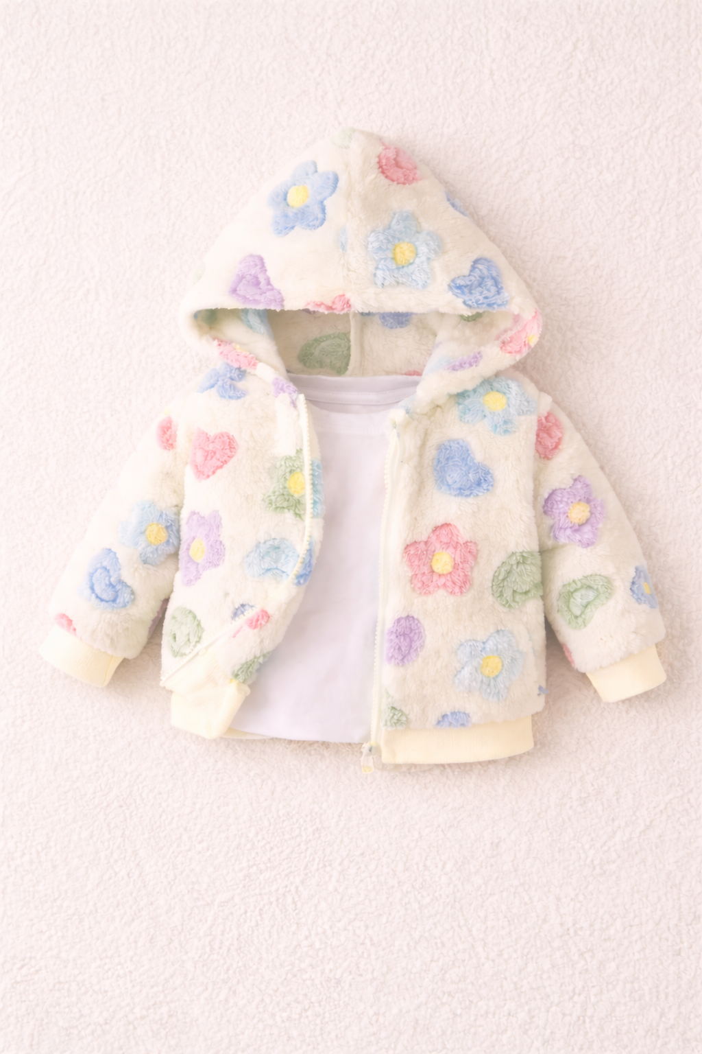 Floral Fleece Hoodie