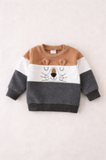 Colour Block Bear Face Sweatshirt