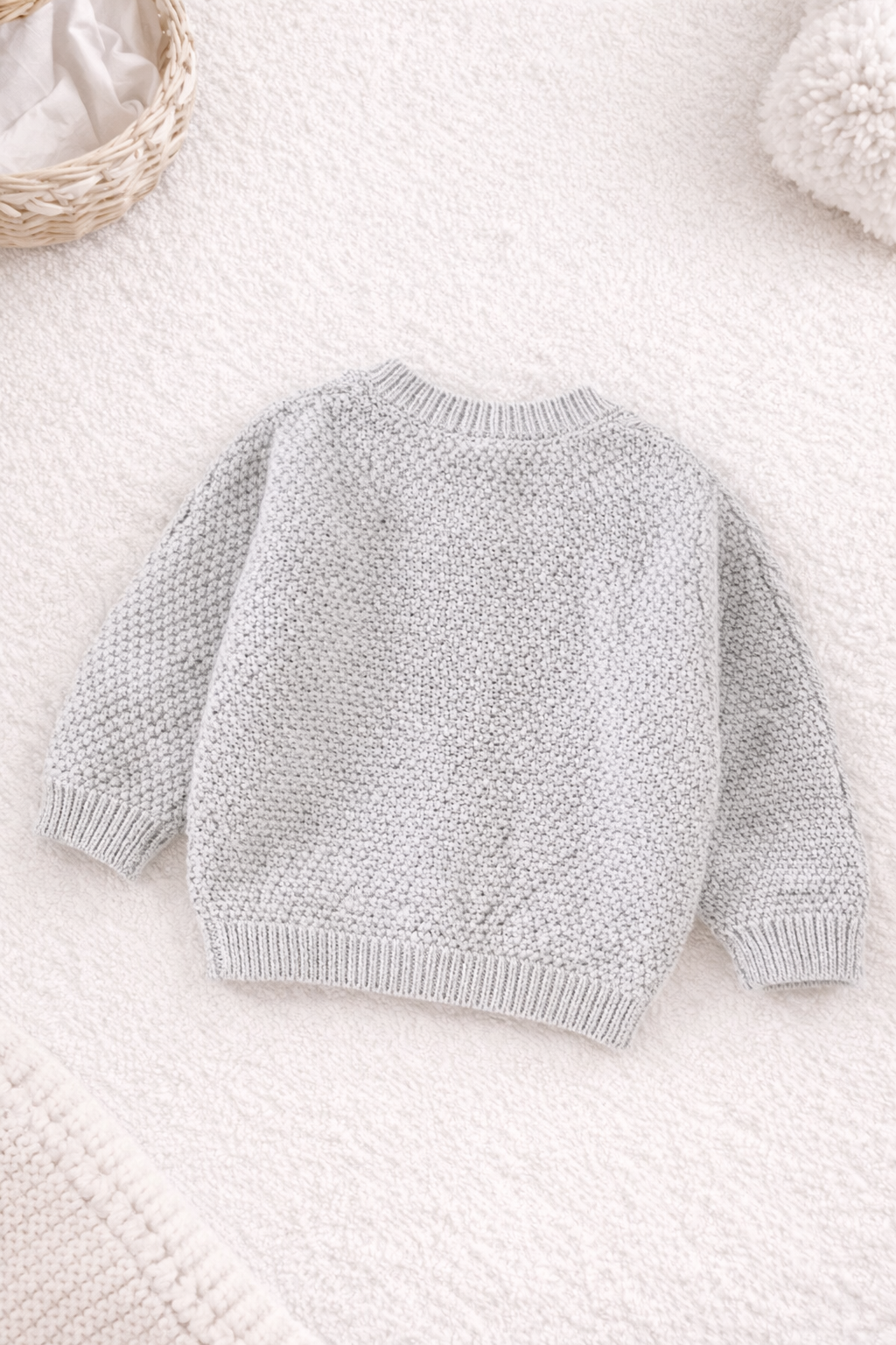 Classic Cable Knit Cardigan - Grey