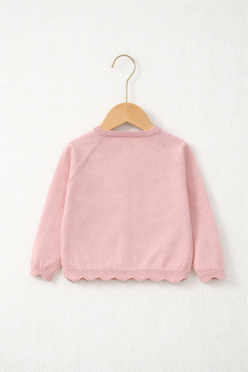 Blush Pink Knit Cardigan