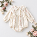 Vintage Floral Lace Romper
