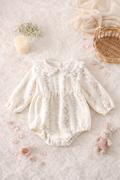 Vintage Floral Lace Romper