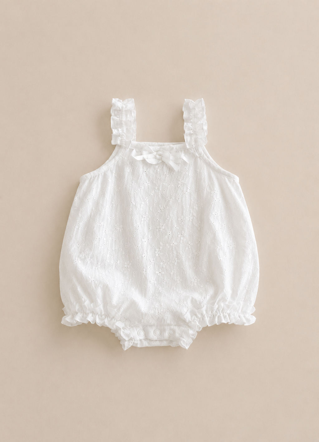 Vintage Eyelet Lace Baby Romper
