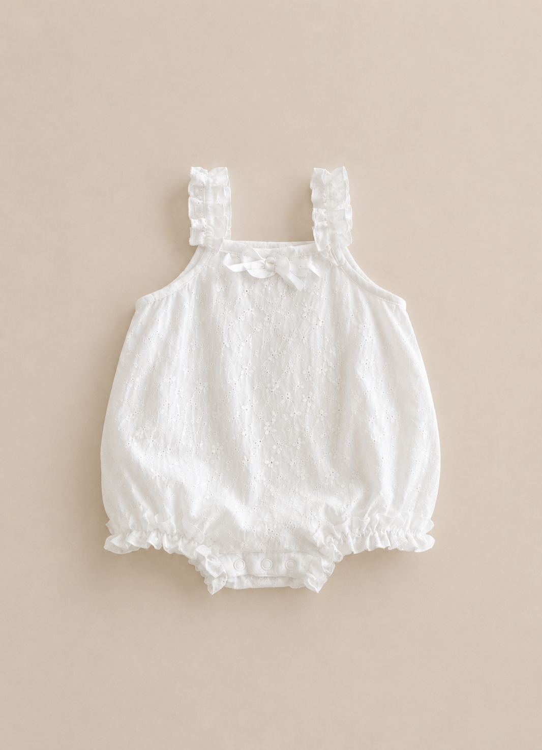 Vintage Eyelet Lace Baby Romper