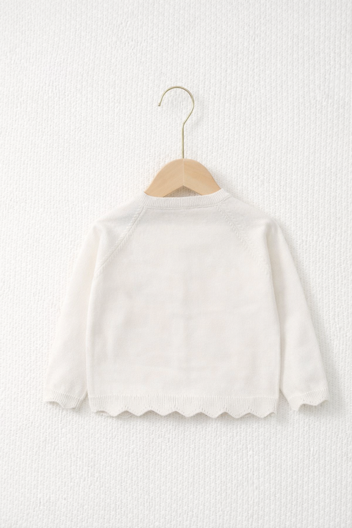 Classic Ivory Knit Cardigan