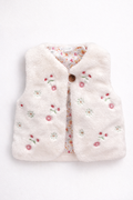 Ivory Blossom Teddy Gilet