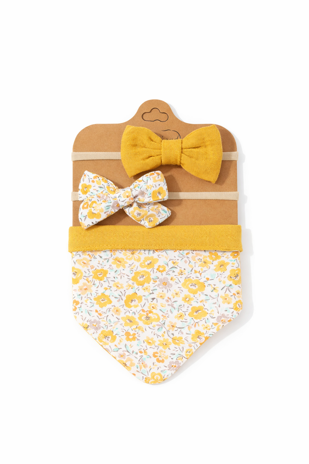 Floral Bib & Bow Set