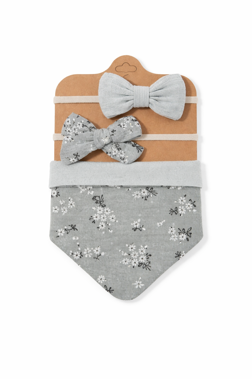Floral Bib & Bow Set