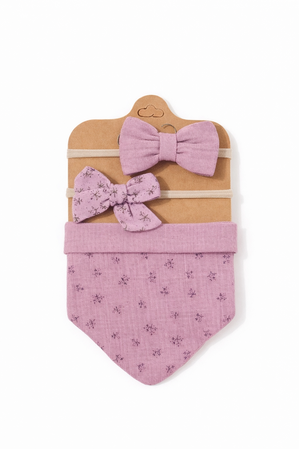 Floral Bib & Bow Set