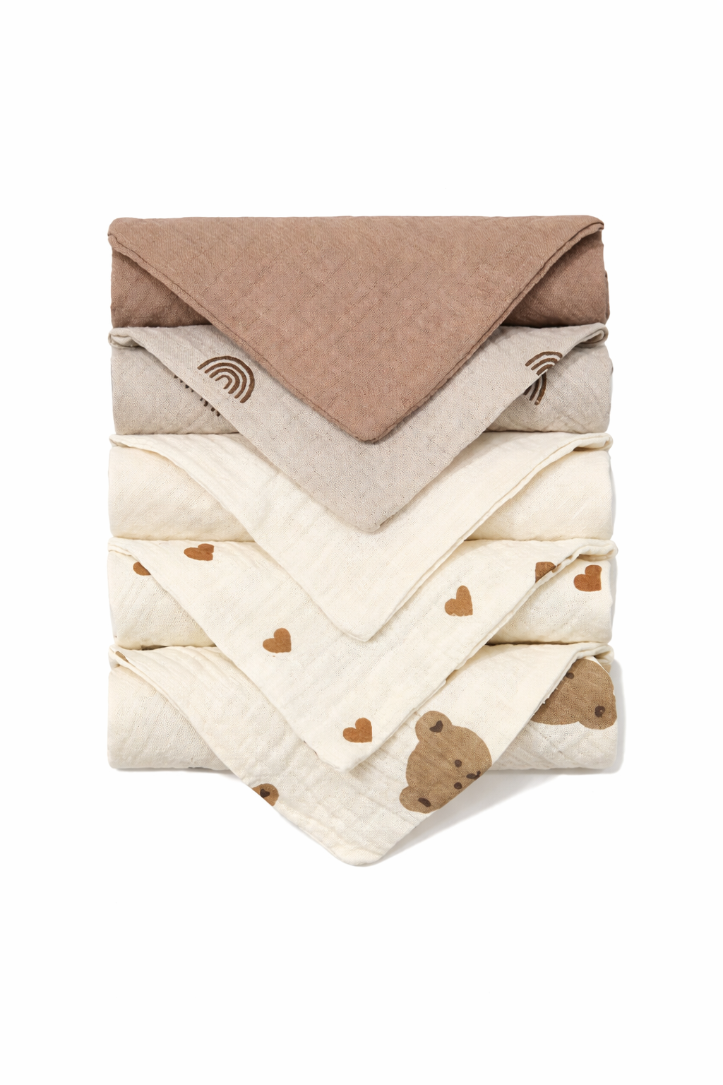 Baby Bibs & Burp Cloths (Pack of 5)