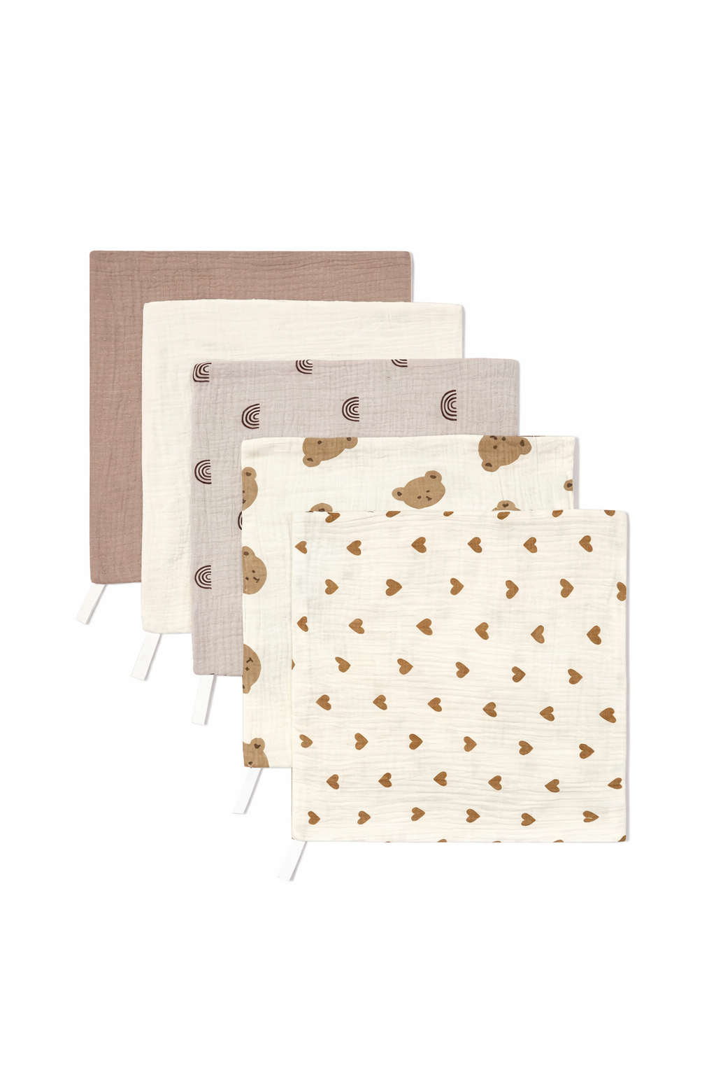 Baby Bibs & Burp Cloths (Pack of 5)