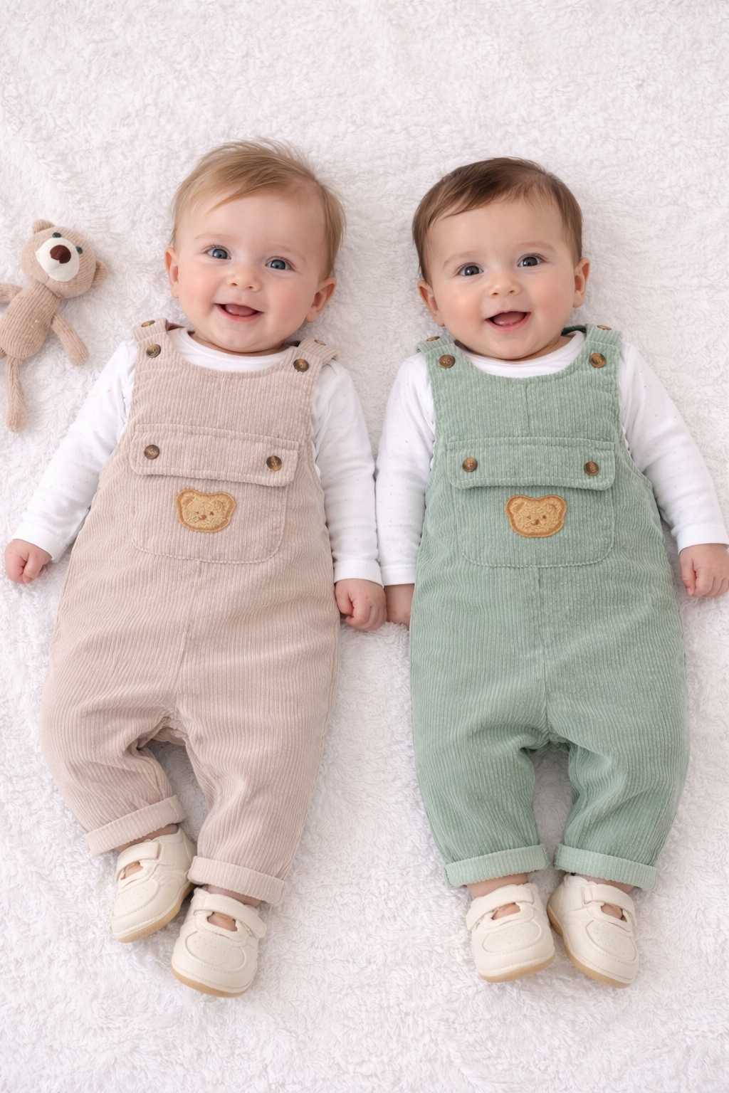 Corduroy Teddy Bear Dungarees (Pack of 2)