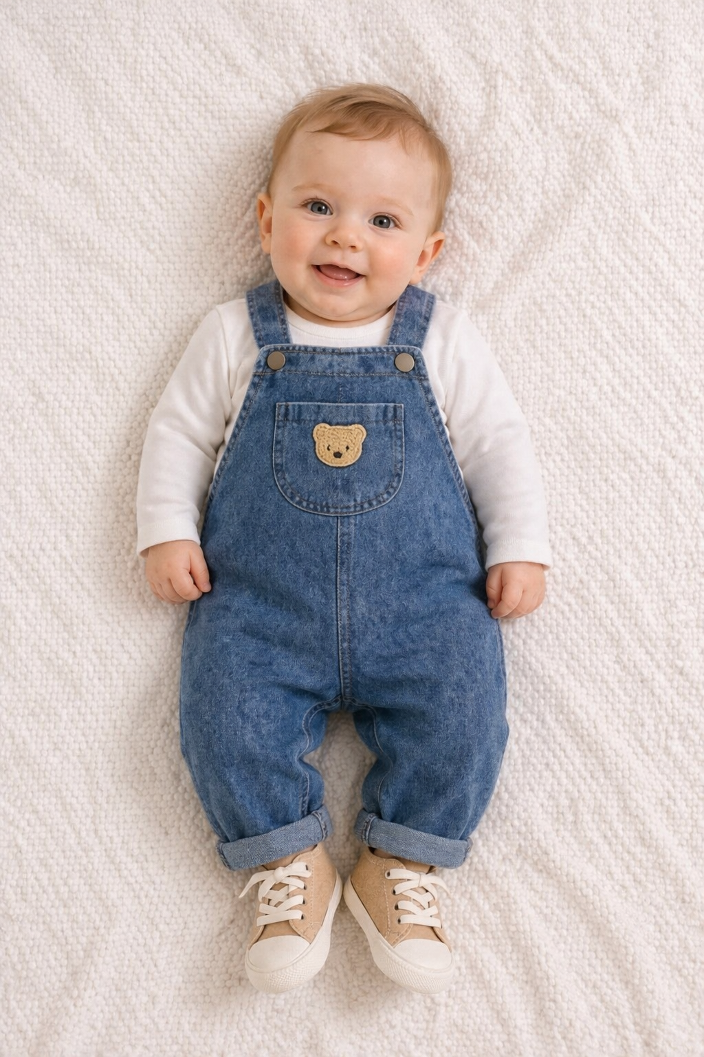 Denim Bear Dungarees