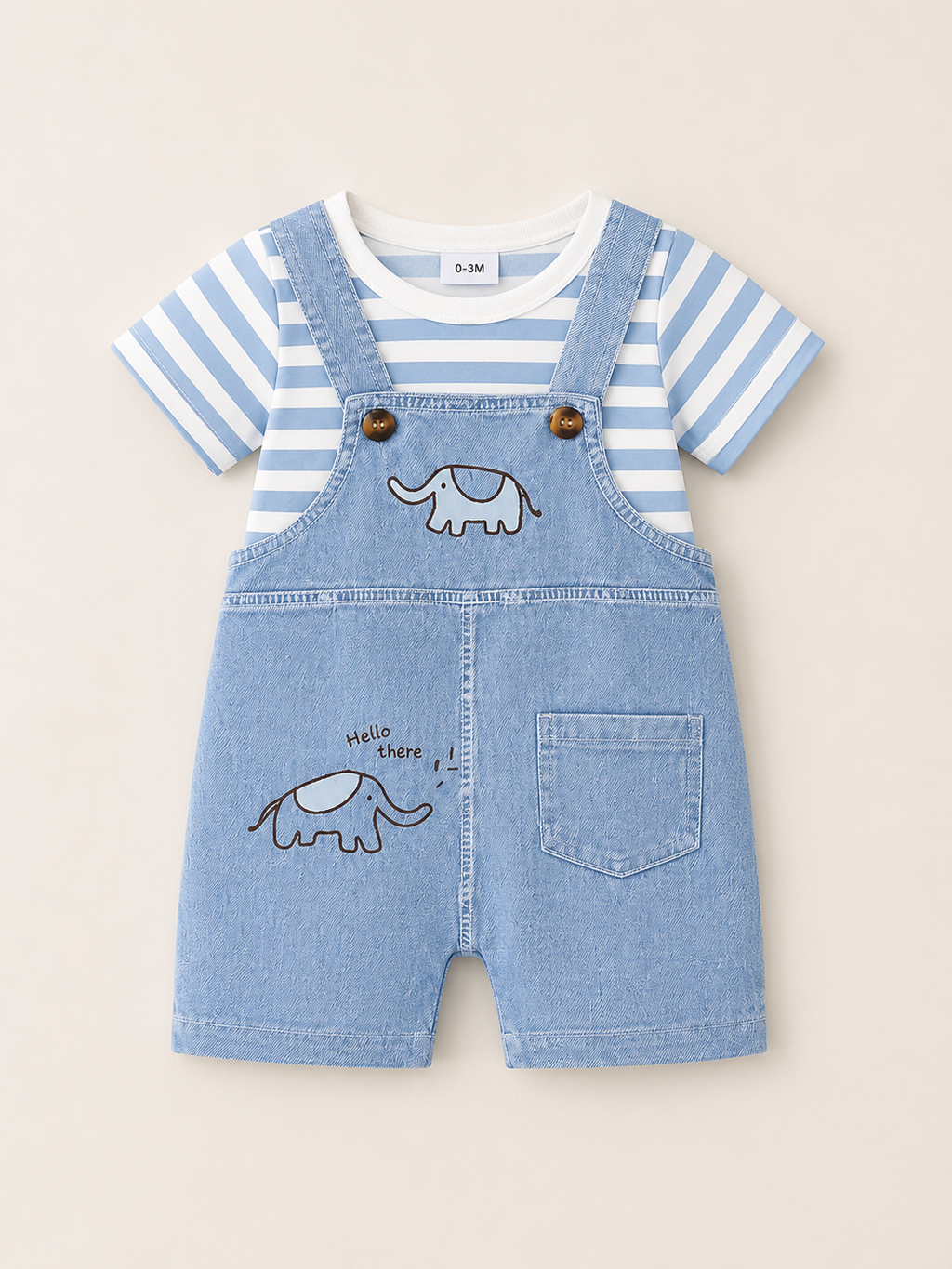 Elephant Denim Dungaree Set