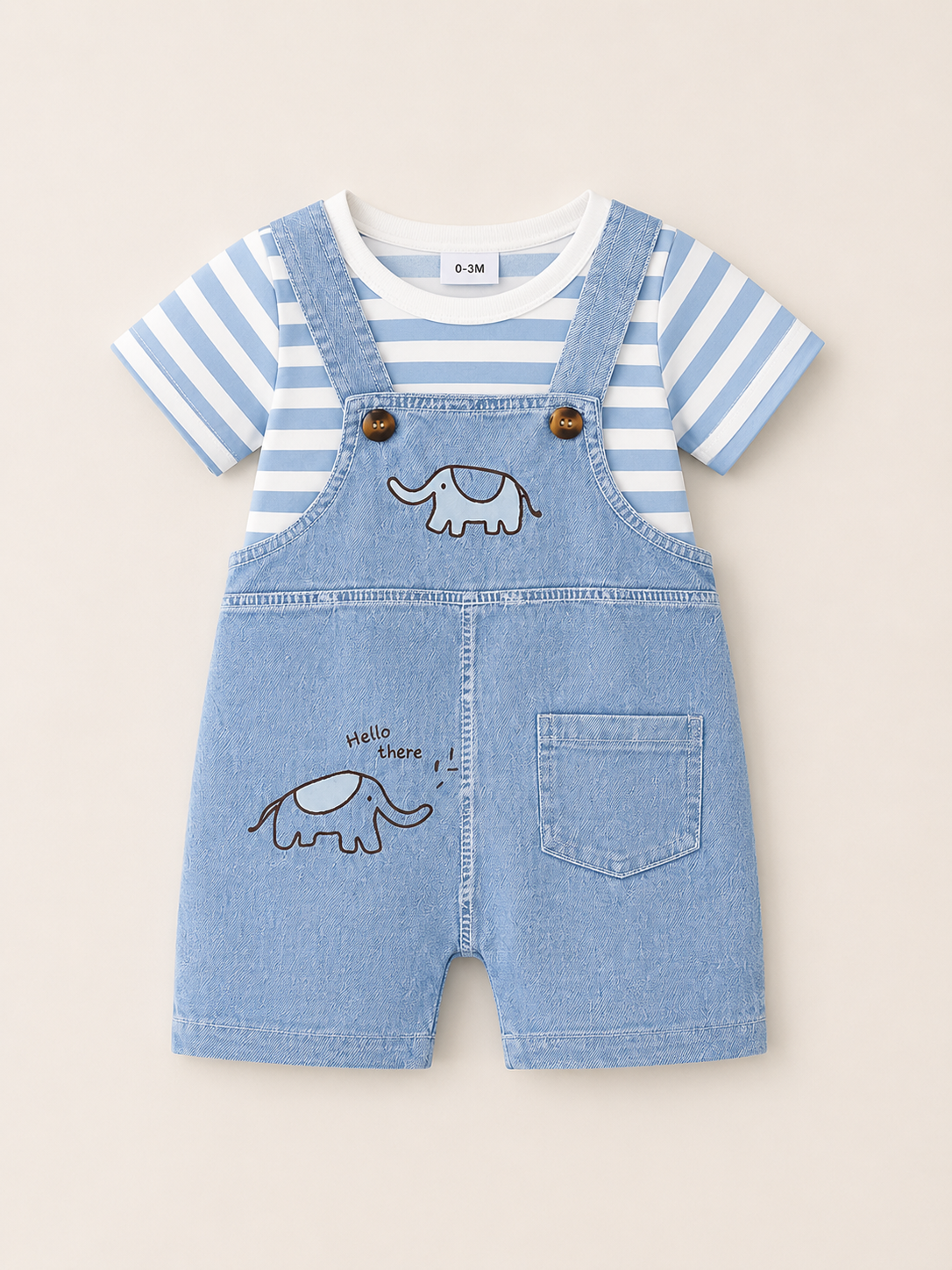 Elephant Denim Dungaree Set