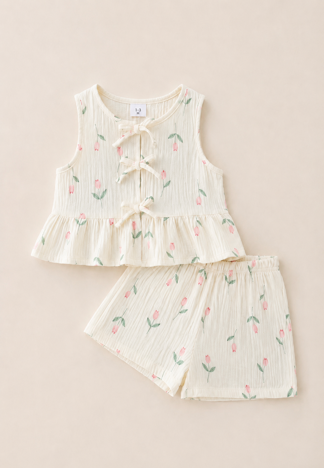 Pink Tulip Tie-Front Set